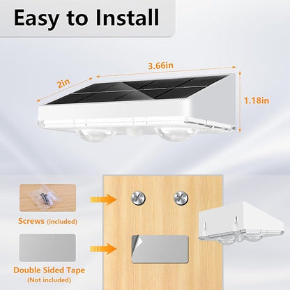 NIORSUN Solar Fence Lights,8 Pack Solars Deck Light,Warm White Color,Outdoor Bulb Waterproof Led IP65,Power Patio Lamp with Lenses for Outside/Backyard/Railing/Yard（White）