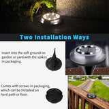 Solar Ground Lights Outdoor Waterproof, 8 Pack 12 LEDs Solar Garden Disk Lights Landscape Lighting for Outside | Lumora
