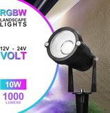 Halloween Christmas Spotlight Outdoor,10W RGBW Led Landscape lighting,Low Voltage Color Changing Landscape | Lumora