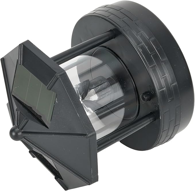 Solar Garden Powered Lighthouse,360 Degree Rotating Lamp, IP65 Solar Lights, Landscape Path Lights for Garden & Outdoor Decor(Black)