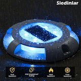 SIEDiNLAR Solar Deck Lights Driveway Dock Light LED Solar Powered Outdoor Waterproof Road Markers for Garden Step | Lumora
