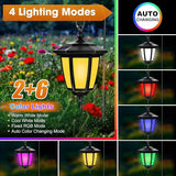 Viewsun 34 Inch Solar Hanging Lights, Shepherd Hook Lights with 4 Lighting Modes Waterproof Outdoor Decorative | Lumora