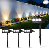 OUTON Solar Spot Lights Outdoor, 5 Lighting Modes IP65 Waterproof Solar Powered Garden Light, Dusk-to-Dawn Auto | Lumora