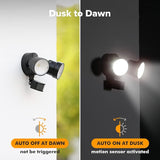 LUTEC Shrimp P6221B-PIR24 2000 Lumen 18 Watt 26 LED Motion Activated Integrated Dual-Head Floodlight Outdoor, IP54 | Lumora