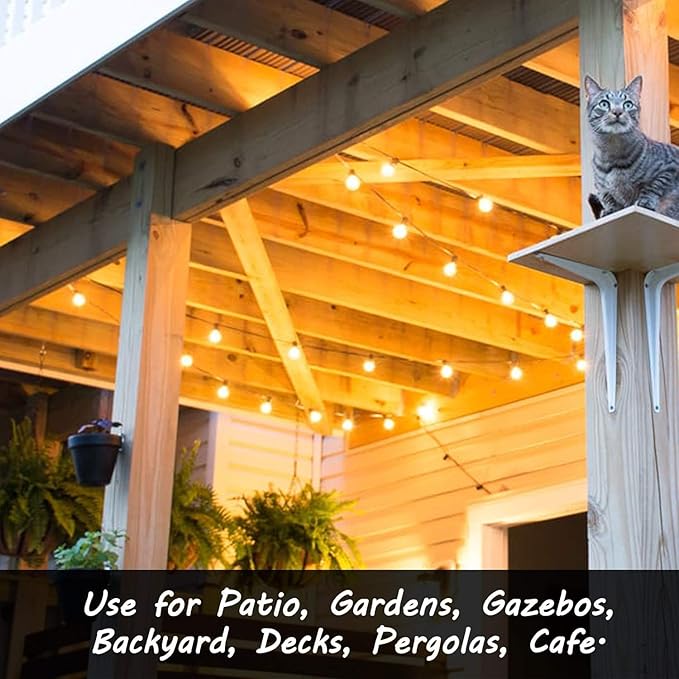 Banord 29FT Globe Outdoor String Lights, Shatterproof Patio Lights with 15 Dimmable Plastic Bulbs, Waterproof | Lumora