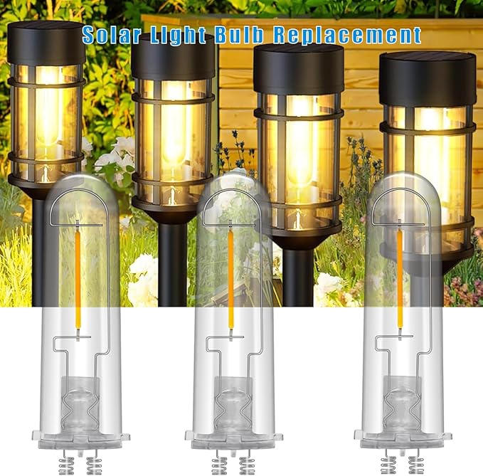 Solar Lantern Replacement Bulbs, Upgraded Solar Outdoor LED Light Bulbs 3V Bright Light Bulbs Waterproof for Yard | Lumora