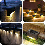 5pcs Outdoor Solar Step Lights Waterproof LED Deck and Corridor Lights with Warm White Glow for Garden Fence Patio | Lumora