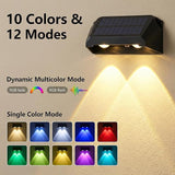 2 Pack Solar Fence Lights - Fairy Butterfly Pattern, Warm White + 10 RGB Colors, IP65 - Outdoor Path Light | Lumora