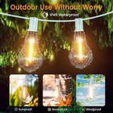 String Lights, 100FT Patio Lights with 64+5 Bulbs(1.5FT Bulbs Spacing), Outdoor String Lights, Remote & Dimmer, 3 | Lumora