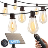 addlon 54FT(48FT+6) Solar String Lights Outdoor Waterproof with USB Port & Remote Control Solar Patio Lights for | Lumora