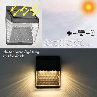 2 Pack Solar Outdoor Lights Waterproof Garden Landscape Lights UP and Down Illuminate Sunlight Lamp for Fence, Yard, Wall Decor Spot Lights Outdoor Solar Security Lights Cool Stuff (Warm)