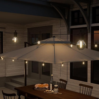 Outdoor String Lights,Led Patio Globe Lights with Plastic Bulbs,Waterproof,Shatterproof,G40 Outdoor String Lights,Connectable Hanging for Backyard, Bistro, Porch, Deck, Balcony,Tent (100FT)