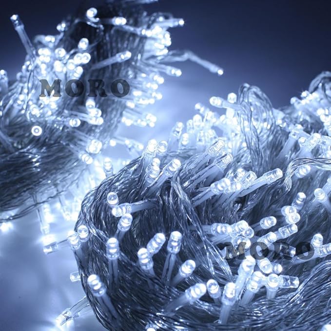 ZOIC 500 LED Christmas Wedding Party Fairy String Light Lamp 100 Meters (328 feet) 8 Modes 29V Memory Function White