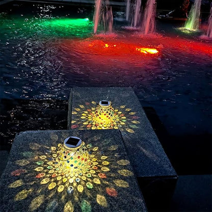 Garden Solar Lights Multi-Color Changing LED Flower Stake Light Decorative Landscape Lawn Yard Outdoor Lights Lamp Body Diameter 15mm/6inch Height 14cm/5.5inch