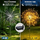 Solar Firework Lights for Outside, 150 LED 8 Modes Fireworks Solar Fairy Lights Outdoor Flowers for Garden Yard | Lumora