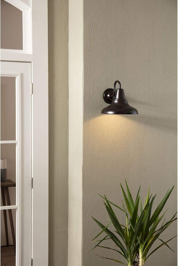 Progress Lighting P5623-20 District Collection 1-Light Farmhouse Outdoor Wall Lantern Light, Antique Bronze, 12" W | Lumora