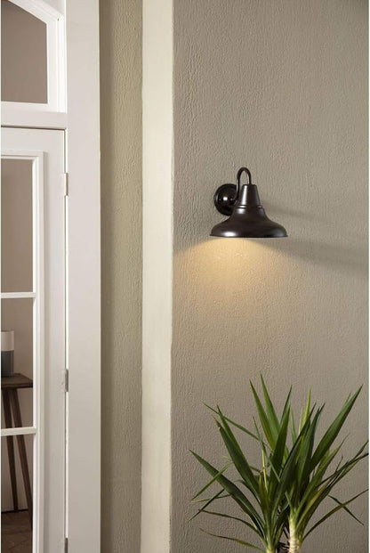 Progress Lighting P5623-20 District Collection 1-Light Farmhouse Outdoor Wall Lantern Light, Antique Bronze, 12" W x 10-1/2" H