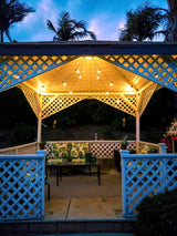 Brightech Bundle: 15 Hooks Ambience Pro Solar Powered Outdoor String Lights - Commercial Grade Patio Lights with 48 | Lumora