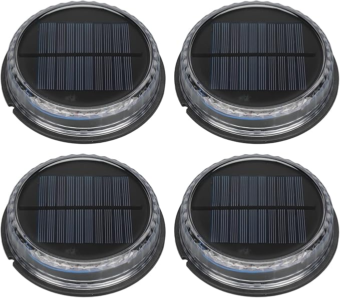 Hyuduo Solar Ground Lights Outdoor, IP65 Waterproof Pathway LED Lights with Warm White Light, Auto On/Off Sensor, 4 | Lumora