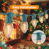 C7 LED Christmas Lights, 25FT Outdoor String Lights with 27 Warm White Bulbs, Waterproof Shatterproof for Porch | Lumora