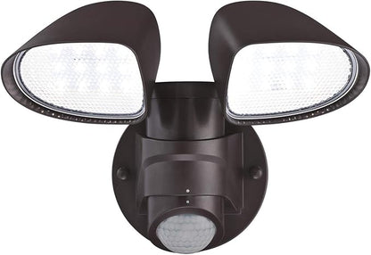 Westinghouse 6364300 Two 18W Motion Sensor, Bronze Finish with Acrylic Lens LED Outdoor Security Wall Light,