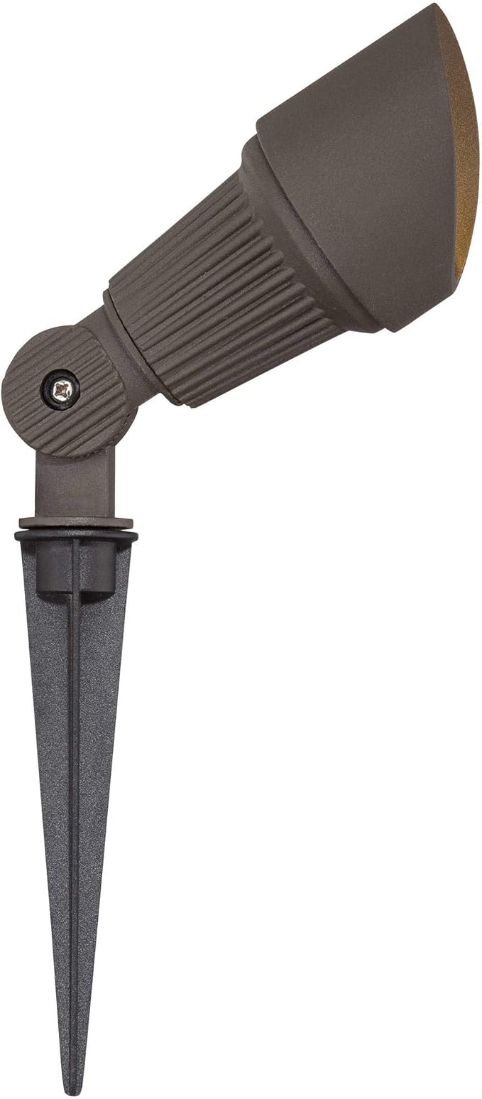 John Timberland Hooded 7 1/2" High Traditional Outdoor Landscape Spotlight Porch House Exterior Outside LED Bulb Weatherproof Brown Bronze Finish Aluminum Front Door Patio Garage Home Deck