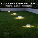 Wokyo 4 Pack Solar Brick Lights, 3.8x3.8 inch Solar Ice Cube Lights with 8 LED Paver Ground Lights for Garden Lawn | Lumora