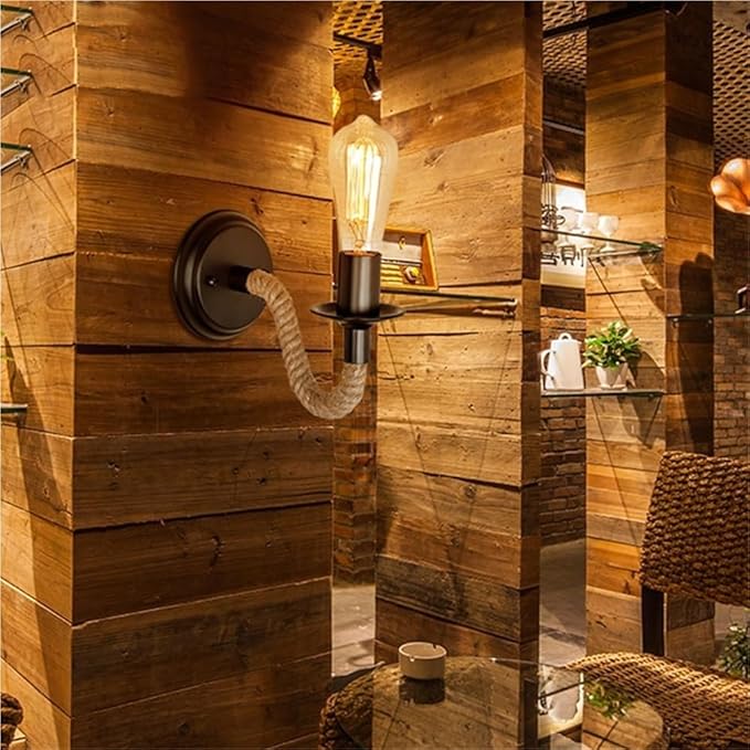 Retro Black Wall Sconce, Industrial Vintage Wall Lamp, Farmhouse Wall Light, Cafe Restaurant Bedroom Corridor Lighting Fixture, Metal Indoor Wall Mount Decoration