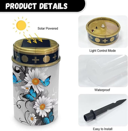 Daisy Butterfly Solar Lights Outdoor Waterproof Solar Light Outdoor Solar Light Night Light Waterproof Path Solar Light for Yard Home