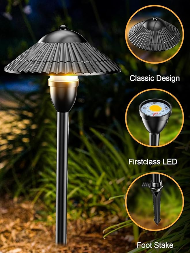 ZUCKEO RGBW Low Voltage Landscape Lighting 5W Color Changing Pathway Lights 12-24V Multi-Color LED Path Lights | Lumora