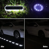 Honalia Solar Deck Dock Driveway Lights Outdoor Solar Powered Waterproof, Cool White Driveway Markers Concrete Step | Lumora