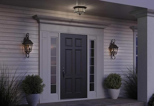 Progress Lighting Andover Collection 2-Light Clear Beveled Glass Farmhouse Outdoor Medium Wall Lantern Light Antique Bronze