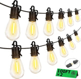 200FT Outdoor String Lights with 70 Shatterproof S14 Vintage Edison Bulbs E12 Sockets,2700K Dimmable Outdoor | Lumora
