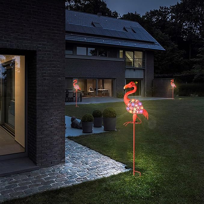 Garden Decor Solar Lights Flamingo Lawn Light, for Yard Outdoor Decorations Ground Inserted Outdoor Waterproof | Lumora