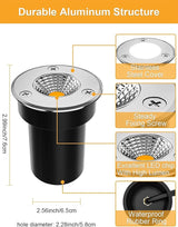ZUCKEO Low Voltage Landscape Lights Well Lights Landscape LED in Ground Light IP67 Waterproof Outdoor Landscape | Lumora