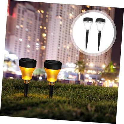 Uonlytech 2pcs Solar Pathway Lights Led Solar Garden Light for Outdoor Use for Yards Lawns and Gardens Energy-efficient Landscape Decoration