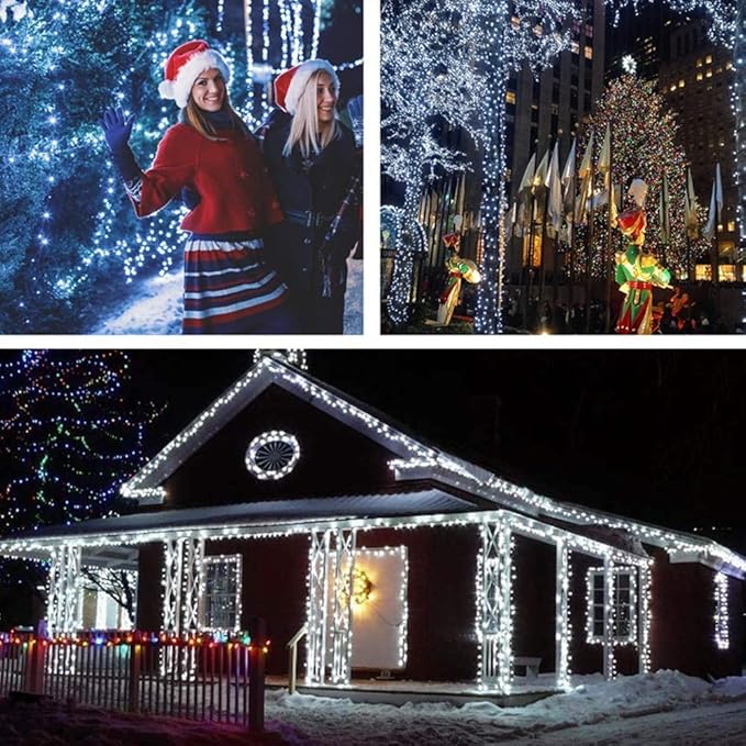 105FT 300LEDs Christmas Lights Outdoor Indoor String Lights 8 Modes Memory Function for Christmas Tree Party | Lumora