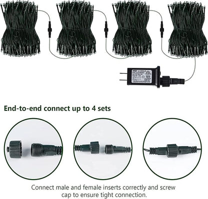 kemooie 300 LED Green St. Patrick's Day Lights, 99 FT 8 Twinkle Modes Connectable Plug in Green Wire String Lights, Waterproof Christmas Lights for Party Irish St Patrick's Day Xmas Decorations