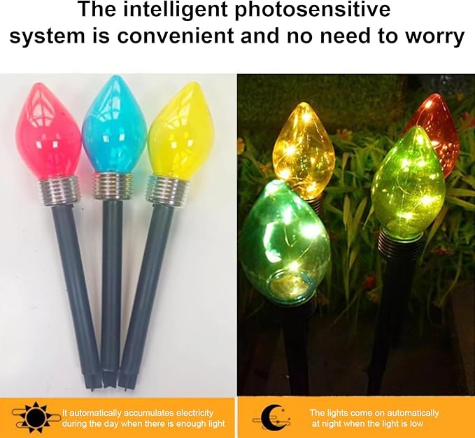 Solar Christmas Lights,Solar Christmas Decor | Outdoor Pathway Garden Lights - for Lawn Patio Front Door Porch | Lumora