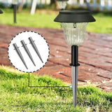 16 PCS 5.3 Inch Solar Light Stakes, Silver Spikes Metal Pathway Stakes, LED Light Ground Spikes for Garden | Lumora