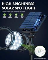 DBF Solar Outdoor Lights, 600LM Solar Spot Lights Outdoor Waterproof with 2 Lighting Modes, Adjustable Head & Solar | Lumora