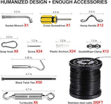 BLIKA String Light Hanging Kits, 300FT Coated Stainless Steel 304 Wire Rope, Outdoor Light Guide Wire, Globe String | Lumora