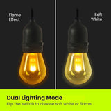 Feit Electric LED String Lights with Flame Bulbs Effect, 12ft Commercial Grade and - Outdoor Security Flood Light | Lumora