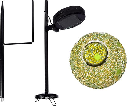 Solar Mosaic Ball-Shaped Lawn Light Outdoor Waterproof Solar Garden Path Light for Patio Landscape Decoration