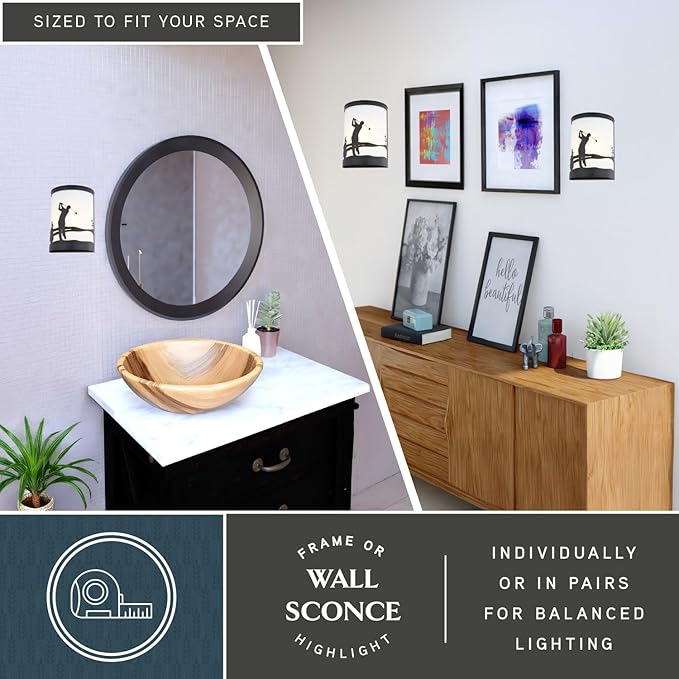 VAXCEL Links 1-Light 8 in. Wide Black Indoor-Outdoor Flush Mount Wall Sconce with Metal Golfer Cutout and Frosted | Lumora
