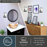 VAXCEL Links 1-Light 8 in. Wide Black Indoor-Outdoor Flush Mount Wall Sconce with Metal Golfer Cutout and Frosted | Lumora