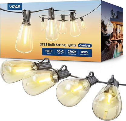 VIPAR 25FT ST38 String Lights and 100FT ST38 Patio Lights