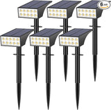 Solar Spot Lights Outdoor, Solar Lights Outdoor Waterproof IP65, 4 Lighting Modes Solar Powered Spotlights Yard | Lumora