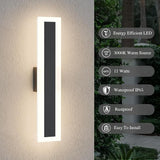 LamQee 15.8 Inch Long Outdoor Wall Lights Modern Exterior Lighting Fixtures for House, Waterproof 3000K 11W 550LM | Lumora