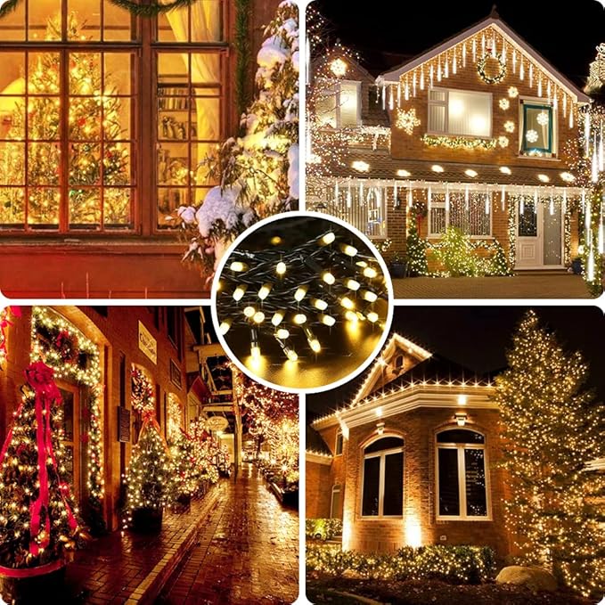 AmyHomie Warm White Christmas Lights, 108Ft 300LED Plug-in Christmas String Lights,8 Modes Waterproof Fairy String | Lumora
